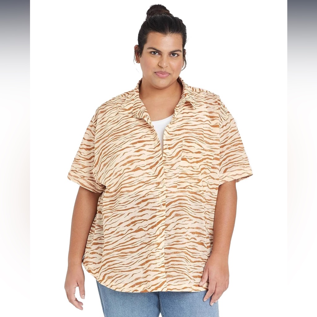 Ava & Viv Pattern Button-Down